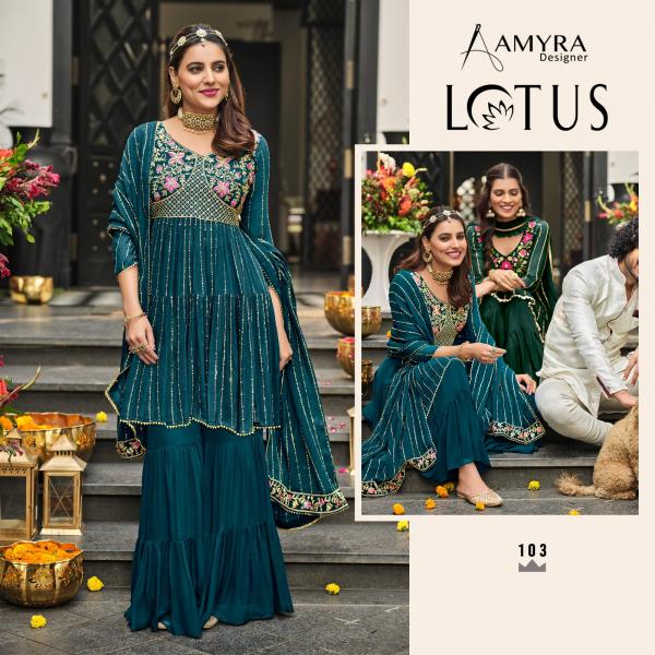 Amyra Lotus Georgette designer Exclusive Wear Designer Salwar Kameez